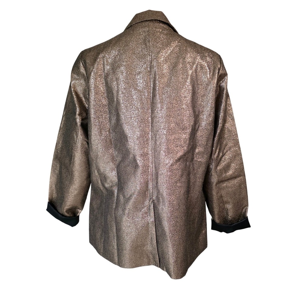 Joan Rivers Blazer Womens Medium Bronze Metallic Red Carpet - Picture 8 of 11